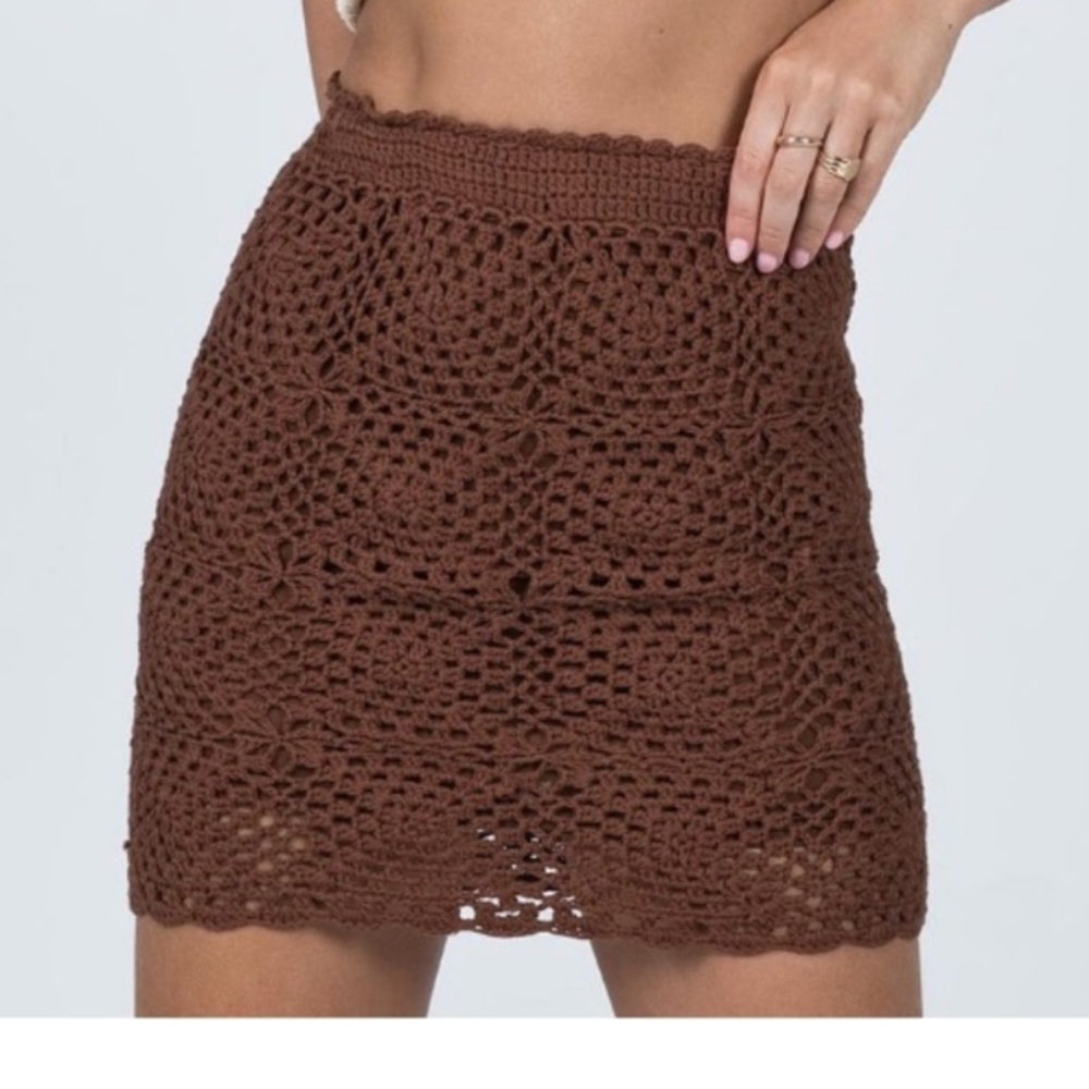 Bayview crochet mini skirt